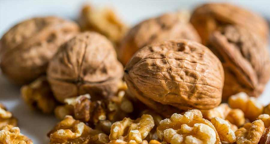 Walnuts on the table