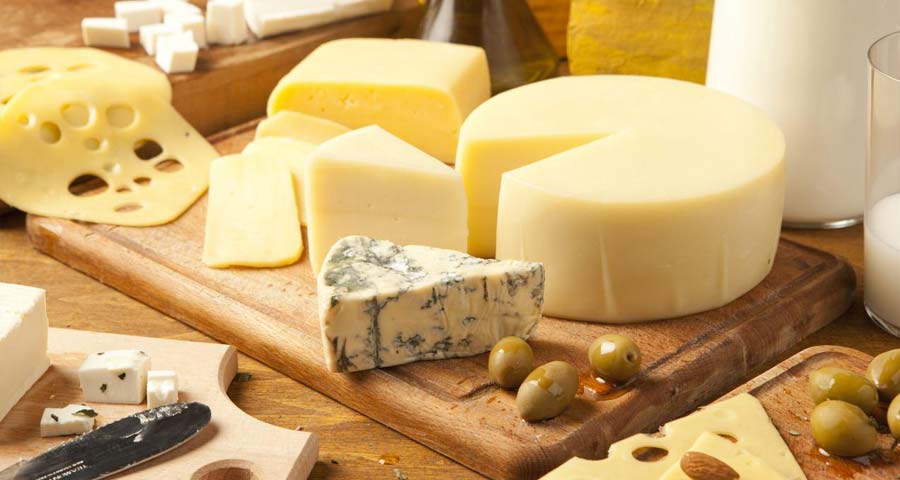 assorted cheese on a table
